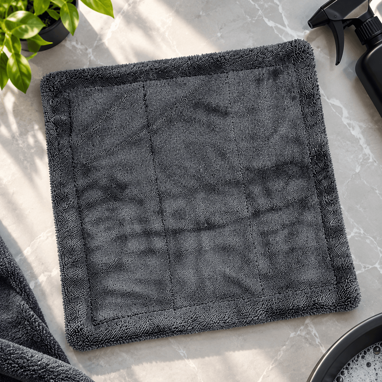 Launch Pad Car Wash Supplies 1200 gsm 40x40 cm Microfiber Towel for Efficient Cleaning