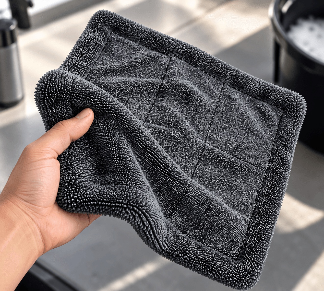 Launch Pad Car Wash Supplies 1200 gsm 40x40 cm Microfiber Towel for Efficient Cleaning โ view 3